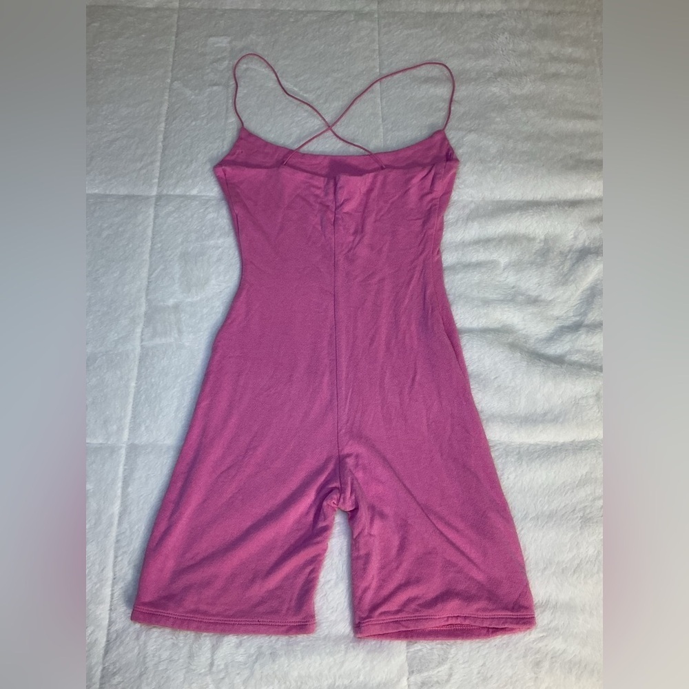 Naked Wardrobe Pink Spaghetti Strap Jumpsuit - Picture 2 of 9